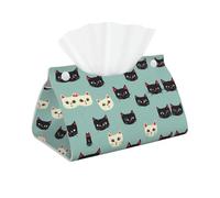 WZYWHJ Kitten pattern Picture Decorative storage box with rectangular leather tissue bag and bracket base