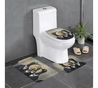 WZYWHJ Kiwi Picture Quality Bathroom Mat Sets Of 4 Bathroom Floor Mats, Durable,Does Easy To Clean Suitable For Bathroom And Toilet