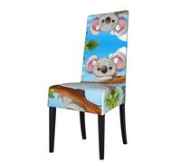 WZYWHJ Koala Lying on The Tree Pattern Detachable Chair Cover Quick Installation and Easy Maintenance Suitable for Square Chair Backs