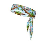 WZYWHJ Koala Lying on The Tree Picture Headbands,Sports Head Tie,Headband for Men and Women,Hair Band for Running Workout Football