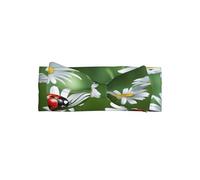 WZYWHJ Ladybug on Daisy Flower Printing baby bow headbands and elastic soft hair accessories for newborns and girls