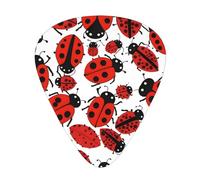 Wzywhj Ladybugs Pattern Infinite Speckled Pattern Guitar Pick Easy Grip Uke Picks For Your Bass, Ukulele, Acoustic And Electric Guitarï¼Œ12 Piece