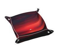 WZYWHJ Leather Storage Tray for Bedside Table, Desk, Dressing Table, and More - Easy to Clean Medium Red Sunset at Dusk Printing