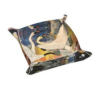 WZYWHJ Leather Storage Tray - Quality Scratch Resistant Waterproof Tray for Keys, Watches, Jewelry, and More M Origami inspiration Picture