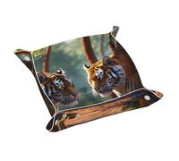 WZYWHJ Leather Storage Tray - Quality Scratch Resistant Waterproof Tray for Keys, Watches, Jewelry, and More S Tit for tat Picture