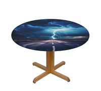 WZYWHJ lightning in a flash Printing Round table cover Tablecloth M home decoration waterproof and wrinkle-resistant for kitchen restaurant and party