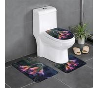 WZYWHJ Lily of The Valley in The rain Printing Bathroom mat Sets of 3 Bathroom Floor Mats,Non-Slip, Durable,Does Easy to Clean Suitable for Bathroom and Toilet