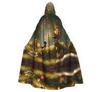 WZYWHJ Little ant and butterfly Printing aldult Cosplay Poncho Hooded Cloak for men and women Halloween Party