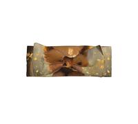 WZYWHJ Little bear under the shiny leaves Printing baby bow headbands and elastic soft hair accessories for newborns and girls