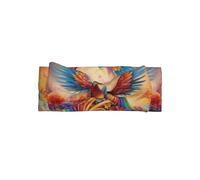 WZYWHJ Little Phoenix on the Rainbow Printed baby bow headbands and elastic soft hair accessories for newborns and girls