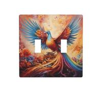 WZYWHJ Little Phoenix on the Rainbow Printed Decorative Wall Plate 4.5x4.5 Inches Durable and Stylish for Residential and Commercial Areas