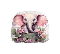 WZYWHJ Little Pink Elephant Taking Bath Printed Seat Head Pillowcase Car Truck General Motors Parts Protective Cover one Pack