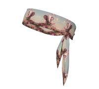 WZYWHJ Little Pink Elephant Watering The Flowers Printed Headbands,Sports Head Tie,Headband for Men and Women,Hair Band for Running Workout Football