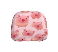 WZYWHJ Little Pink Pig Printed Seat Head Pillowcase Car Truck General Motors Parts Protective Cover one Pack