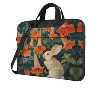 WZYWHJ Little rabbit under the morning glory Printing Ultra-thin portable single-shoulder laptop bag 13 inch computer accessories soft shockproof for laptops