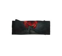 WZYWHJ Little red flowers in the rain Printed baby bow headbands and elastic soft hair accessories for newborns and girls