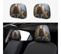 WZYWHJ Little Sheep on The Hillside Printed Car Pillowcase 2 Pieces, seat Cover Accessories, Protective Cover Universal