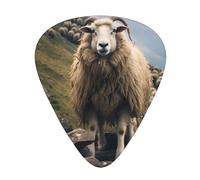Wzywhj Little Sheep On The Hillside Printed Guitar Picks 12 Piece, Easy Grip Uke Picks Hold In One'S Hands, Ukulele, Acoustic Or Electric Electric Guitar
