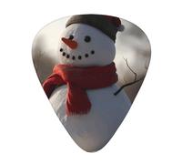 Wzywhj Little Snowman In The Forest Printed Guitar Picks 12 Piece, Easy Grip Uke Picks Hold In One'S Hands, Ukulele, Acoustic Or Electric Electric Guitar