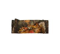 WZYWHJ Little squirrel holding flowers Printed baby bow headbands and elastic soft hair accessories for newborns and girls