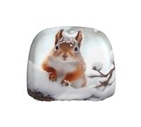 WZYWHJ Little Squirrel on The Snow Tree Printed Seat Head Pillowcase Car Truck General Motors Parts Protective Cover one Pack