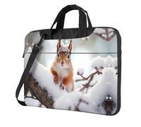 WZYWHJ Little squirrel on the snow tree Printing Ultra-thin portable single-shoulder laptop bag 15.6 inch computer accessories soft shockproof for laptops