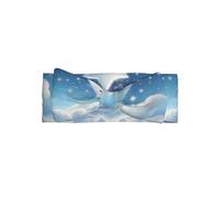 WZYWHJ Little stars in the white clouds Printed baby bow headbands and elastic soft hair accessories for newborns and girls