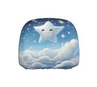 WZYWHJ Little Stars in The White Clouds Printed Seat Head Pillowcase Car Truck General Motors Parts Protective Cover one Pack