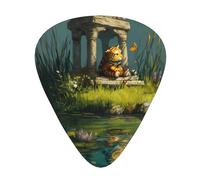 Wzywhj Little Tiger In The Pavilion Printed Guitar Picks 12 Piece, Easy Grip Uke Picks Hold In One'S Hands, Ukulele, Acoustic Or Electric Electric Guitar