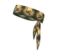 WZYWHJ Little Tiger on The Swing Printed Headbands,Sports Head Tie,Headband for Men and Women,Hair Band for Running Workout Football