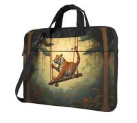 WZYWHJ Little tiger on the swing Printing Ultra-thin portable single-shoulder laptop bag 14 inch computer accessories soft shockproof for laptops