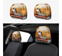 WZYWHJ Little Zebra on The Boat Printed Car Pillowcase 2 Pieces, seat Cover Accessories, Protective Cover Universal