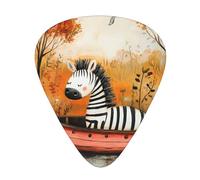Wzywhj Little Zebra On The Boat Printed Guitar Picks 12 Piece, Easy Grip Uke Picks Hold In One'S Hands, Ukulele, Acoustic Or Electric Electric Guitar