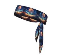 WZYWHJ Lollipop in The Starry Sky Printed Headbands,Sports Head Tie,Headband for Men and Women,Hair Band for Running Workout Football