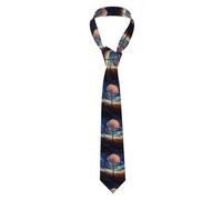 WZYWHJ Lollipop in the starry sky Printed Silk men's formal suit tie, suitable for daily use and business gatherings Necktie