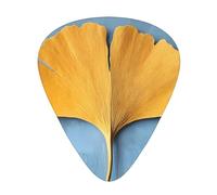 Wzywhj Lonely Ginkgo Leaves Printed Guitar Picks 12 Piece, Easy Grip Uke Picks Hold In One'S Hands, Ukulele, Acoustic Or Electric Electric Guitar