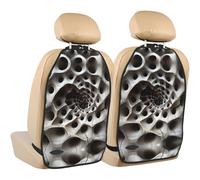 WZYWHJ Lonely Hollow Printed Car seat Anti Kick Storage pad 2 Pieces, Multi-Functional Storage Bag seat Protector After Installation