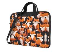 WZYWHJ lots of cartoon little foxes Pattern Ultra-thin portable single-shoulder laptop bag 14 inch computer accessories soft shockproof for laptops