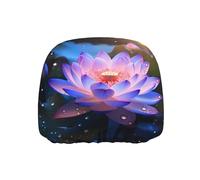 WZYWHJ Lotus Flower Printed Seat Head Pillowcase Car Truck General Motors Parts Protective Cover one Pack