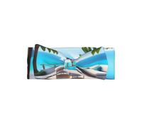 WZYWHJ Love Island on the S Pattern baby bow headbands and elastic soft hair accessories for newborns and girls