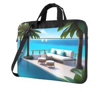 WZYWHJ Love Island on the S Pattern Ultra-thin portable single-shoulder laptop bag 15.6 inch computer accessories soft shockproof for laptops