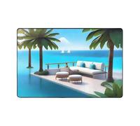 WZYWHJ Love Island on The S Printing Anti-Slip Floor mat Carpet Rug 72"x48" for Living Room Office Coffee Table Bed Balcony