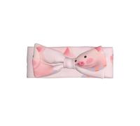 WZYWHJ lovely pink pig Printing baby bow headbands and elastic soft hair accessories for newborns and girls