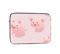 WZYWHJ Lovely Pink Pig Prints Shockproof Portable Laptop Sleeve Case 12 inch for Men and Women Business Travel, School, Office Daily Use