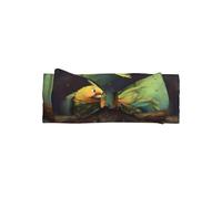 WZYWHJ Loving parrots on a branch Printed baby bow headbands and elastic soft hair accessories for newborns and girls