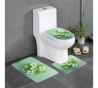 WZYWHJ Lucky Clover Picture Bathroom mat Sets of 4 Bathroom Floor Mats,Non-Slip, Durable,Does Easy to Clean Suitable for Bathroom and Toilet