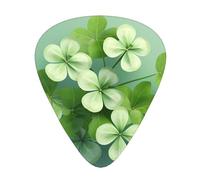 Wzywhj Lucky Clover Picture Guitar Pick Easy Grip Uke Picks Comfortable Feel, Ukulele, Acoustic And Electric Guitarï¼ŒGuitar Plectrums 12'S