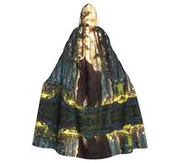 WZYWHJ Majestic brown bear Prints aldult Cosplay Poncho Hooded Cloak for men and women Halloween Party