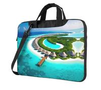 WZYWHJ Maldives Scenery Pattern Ultra-thin portable single-shoulder laptop bag 14 inch computer accessories soft shockproof for laptops