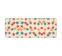 WZYWHJ Many five-pointed stars printing Extra large rubber keyboard pad, thickened anti slip Office desk cushion